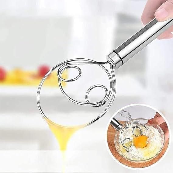 Dishwasher Safe Danish Dough Whisk, Stainless Steel Bread Whisk, Bread Mixer Making Tools