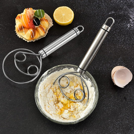 Dishwasher Safe Danish Dough Whisk, Stainless Steel Bread Whisk, Bread Mixer Making Tools